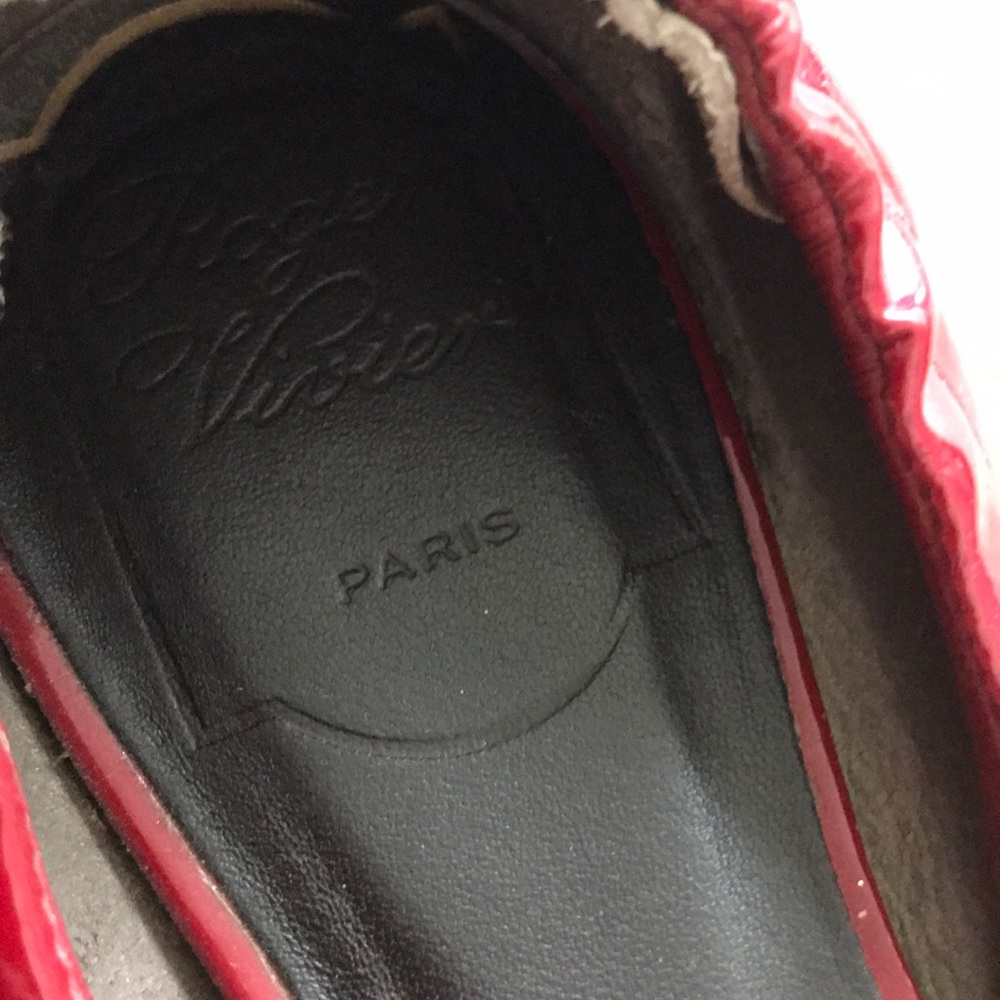 Roger vivier red chips patent leather flats - Picture 3 of 8